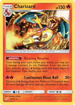 Charizard - Team Up - #14 - Pokemon TCG card