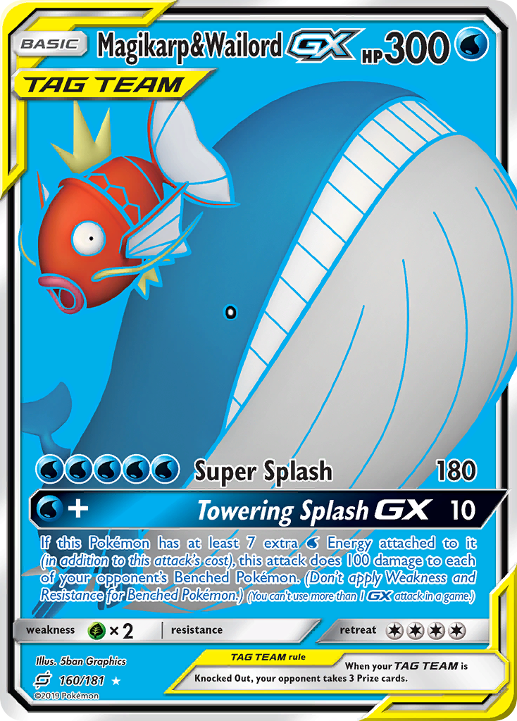 Magikarp & Wailord-GX - Team Up - #160 - Pokemon TCG card