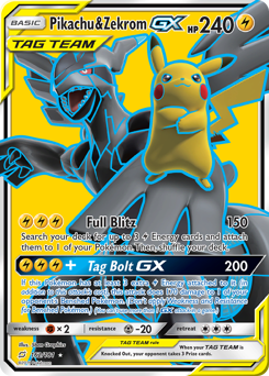 Pikachu & Zekrom-GX - Team Up - #162 - Pokemon TCG card