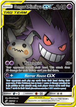 Gengar & Mimikyu-GX #165 Gengar & Mimikyu-GX - Team Up - #165 - Pokemon TCG card