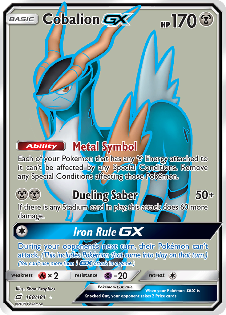 Cobalion-GX - Team Up - #168 - Pokemon TCG card