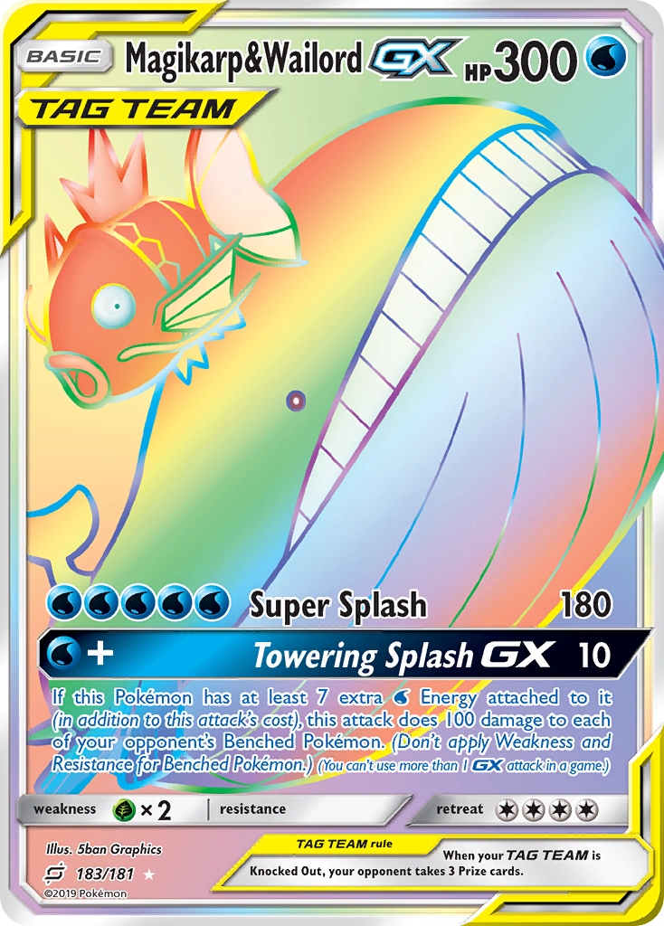 Magikarp & Wailord-GX - Team Up - #183 - Pokemon TCG card