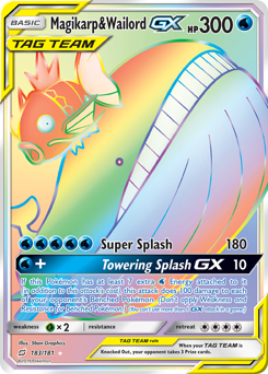 Magikarp & Wailord-GX #183 Magikarp & Wailord-GX - Team Up - #183 - Pokemon TCG card