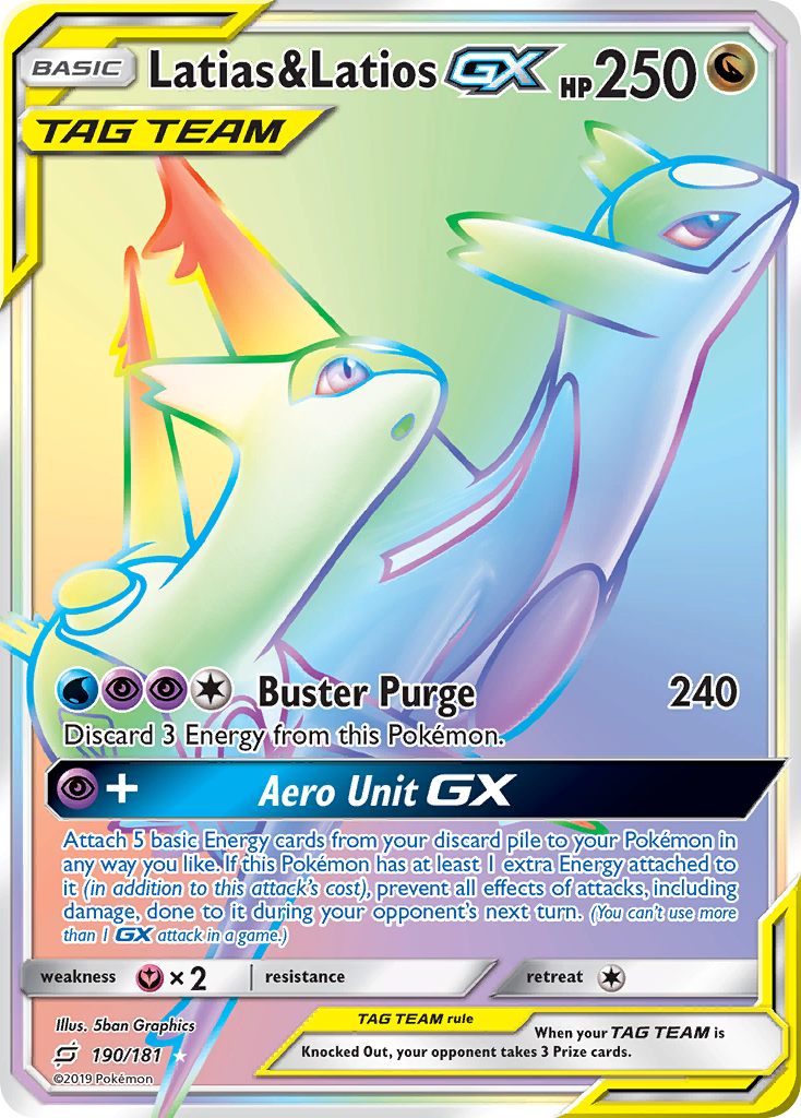 Latias & Latios-GX - Team Up - #190 - Pokemon TCG card