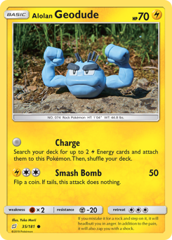 Alolan Geodude #35 Alolan Geodude - Team Up - #35 - Pokemon TCG card