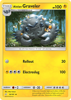 Alolan Graveler #36 Alolan Graveler - Team Up - #36 - Pokemon TCG card