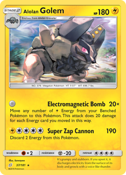 Alolan Golem #37 Alolan Golem - Team Up - #37 - Pokemon TCG card