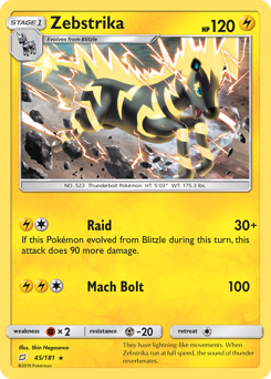 Zebstrika #45 Zebstrika - Team Up - #45 - Pokemon TCG card