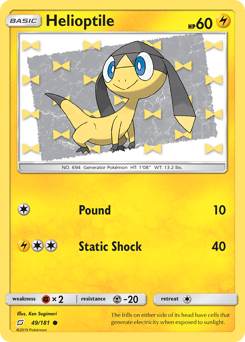 Helioptile #49 Helioptile - Team Up - #49 - Pokemon TCG card