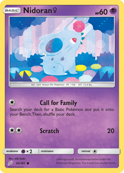 Nidoran ♀ #54 Nidoran ♀ - Team Up - #54 - Pokemon TCG card