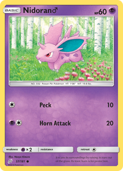 Nidoran ♂ #57 Nidoran ♂ - Team Up - #57 - Pokemon TCG card