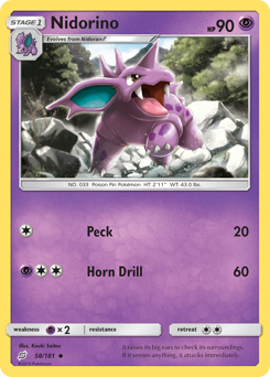 Nidorino - Team Up - #58 - Pokemon TCG card