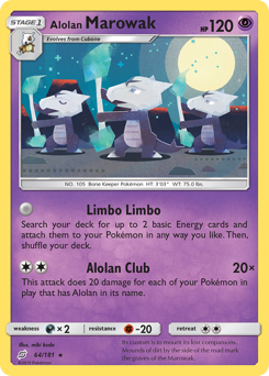 Alolan Marowak #64 Alolan Marowak - Team Up - #64 - Pokemon TCG card