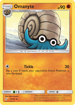 Omanyte #75 Omanyte - Team Up - #75 - Pokemon TCG card