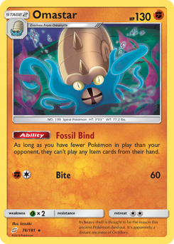 Omastar #76 Omastar - Team Up - #76 - Pokemon TCG card