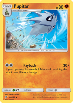 Pupitar #80 Pupitar - Team Up - #80 - Pokemon TCG card