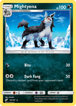 Mightyena #87 Mightyena - Team Up - #87 - Pokemon TCG card