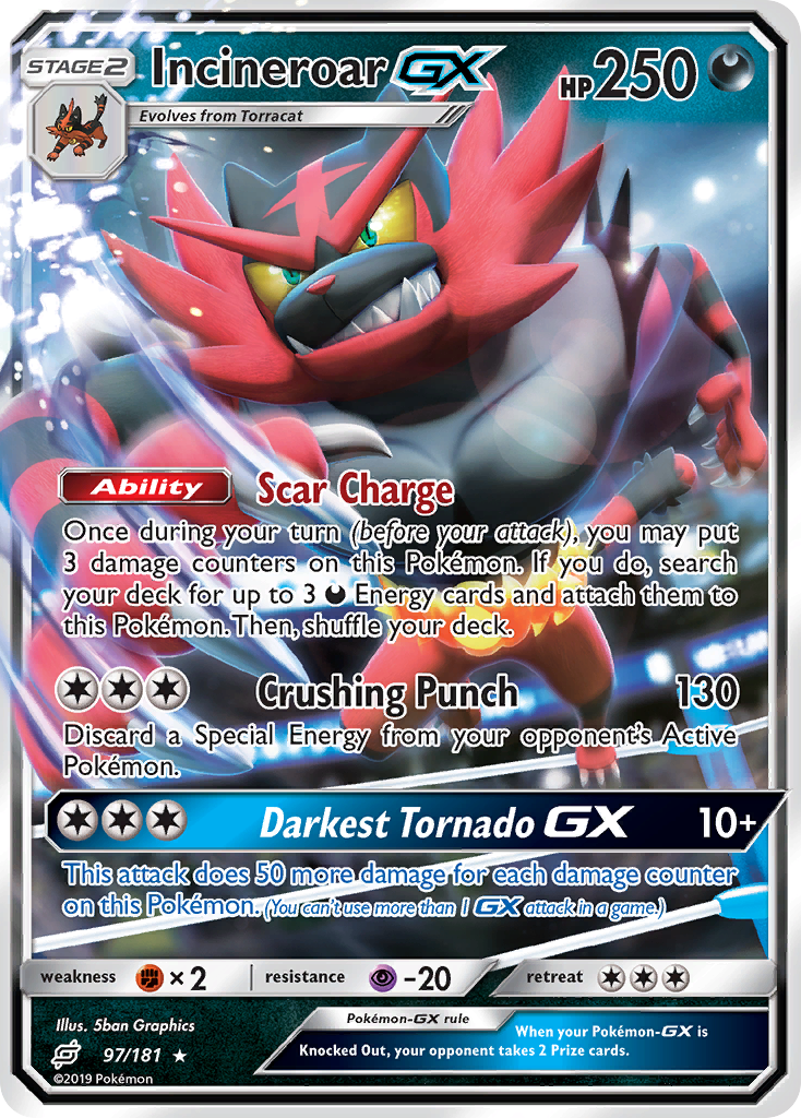 Incineroar-GX - Team Up - #97 - Pokemon TCG card