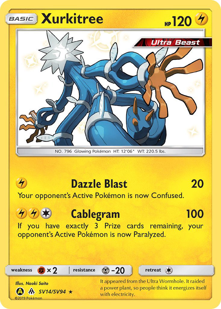 Xurkitree - Hidden Fates Shiny Vault - #SV14 - Pokemon TCG card