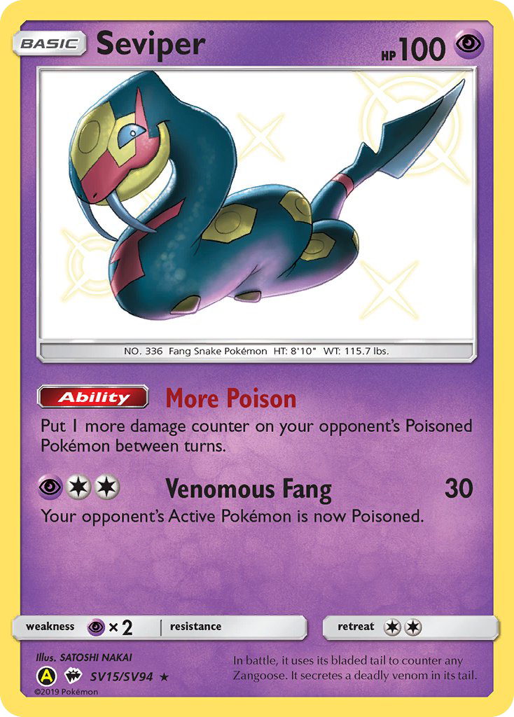 Seviper - Hidden Fates Shiny Vault - #SV15 - Pokemon TCG card