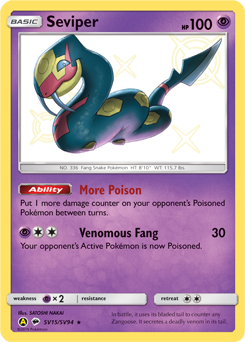 Seviper - Hidden Fates Shiny Vault - #SV15 - Pokemon TCG card