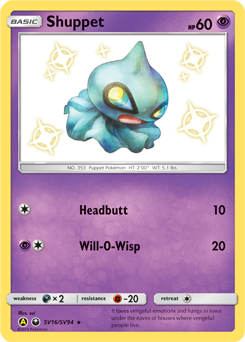 Shuppet - Hidden Fates Shiny Vault - #SV16 - Pokemon TCG card