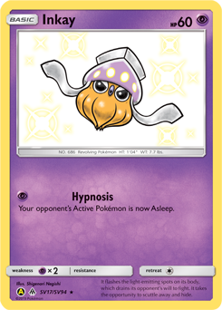 Inkay - Hidden Fates Shiny Vault - #SV17 - Pokemon TCG card