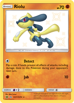 Riolu #SV21 Riolu - Hidden Fates Shiny Vault - #SV21 - Pokemon TCG card