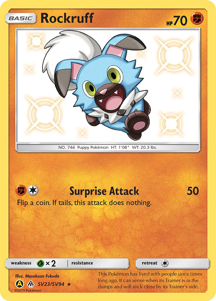 Rockruff - Hidden Fates Shiny Vault - #SV23 - Pokemon TCG card
