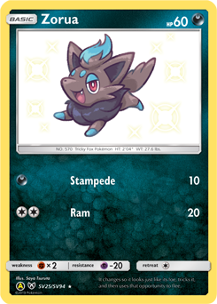 Zorua #SV25 Zorua - Hidden Fates Shiny Vault - #SV25 - Pokemon TCG card