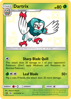 Dartrix - Hidden Fates Shiny Vault - #SV3 - Pokemon TCG card