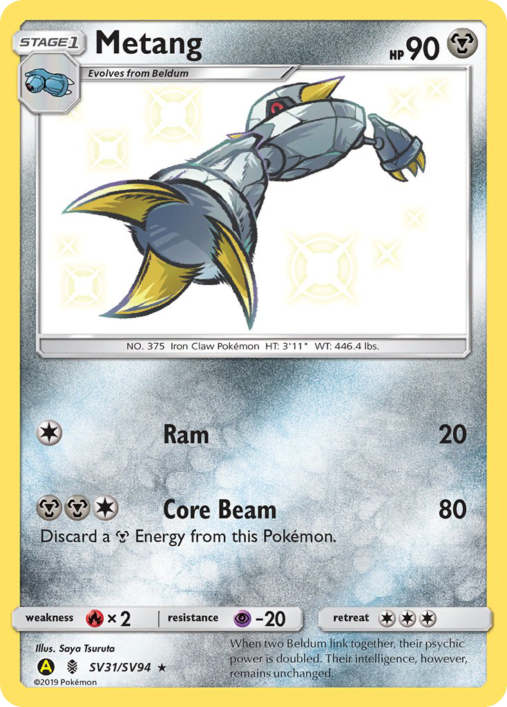 Metang - Hidden Fates Shiny Vault - #SV31 - Pokemon TCG card