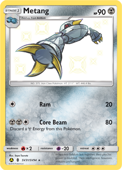 Metang - Hidden Fates Shiny Vault - #SV31 - Pokemon TCG card