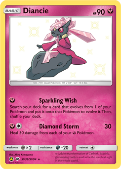 Diancie #SV36 Diancie - Hidden Fates Shiny Vault - #SV36 - Pokemon TCG card