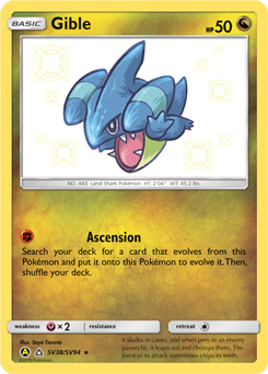Gible #SV38 Gible - Hidden Fates Shiny Vault - #SV38 - Pokemon TCG card