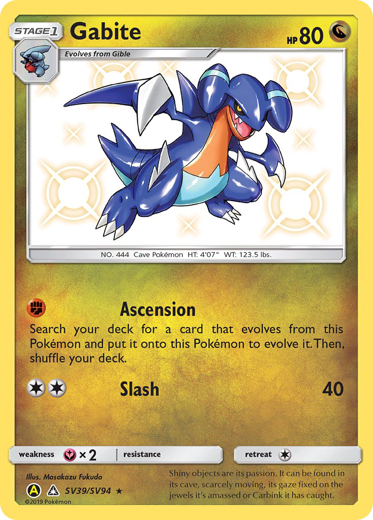 Gabite - Hidden Fates Shiny Vault - #SV39 - Pokemon TCG card