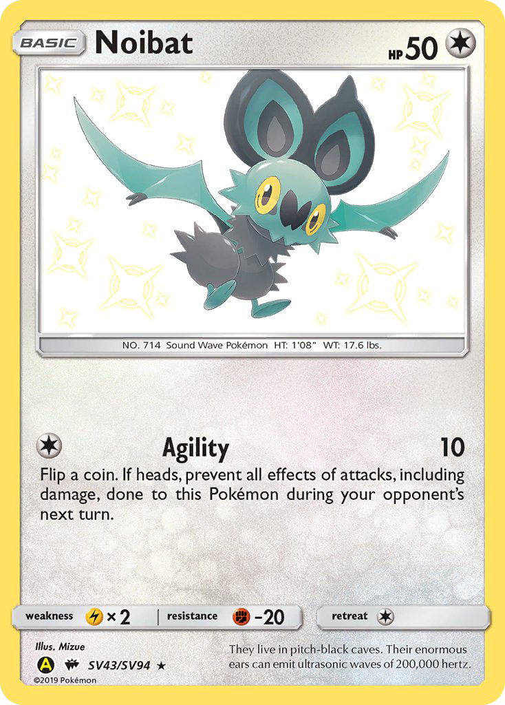 Noibat - Hidden Fates Shiny Vault - #SV43 - Pokemon TCG card