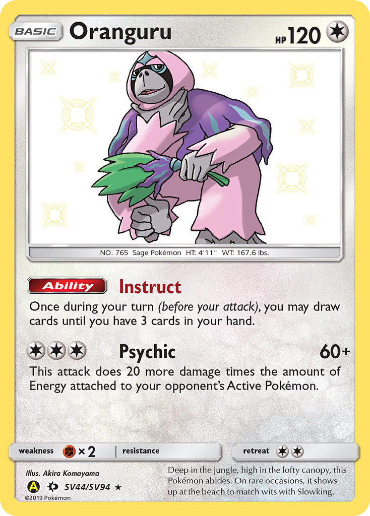 Oranguru - Hidden Fates Shiny Vault - #SV44 - Pokemon TCG card