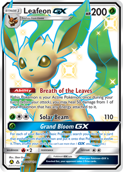 Leafeon-GX #SV46 Leafeon-GX - Hidden Fates Shiny Vault - #SV46 - Pokemon TCG card