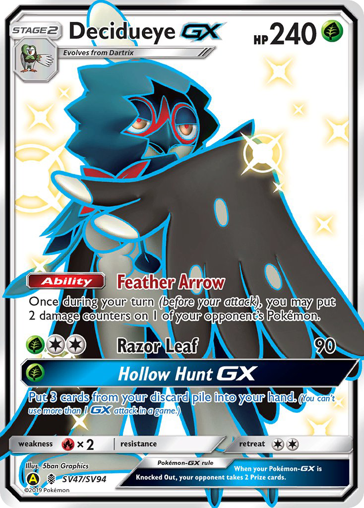Decidueye-GX - Hidden Fates Shiny Vault - #SV47 - Pokemon TCG card