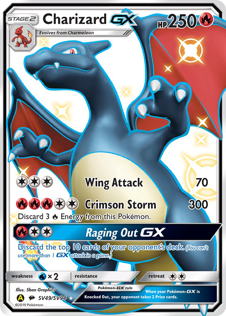 Charizard-GX - Hidden Fates Shiny Vault - #SV49 - Pokemon TCG card