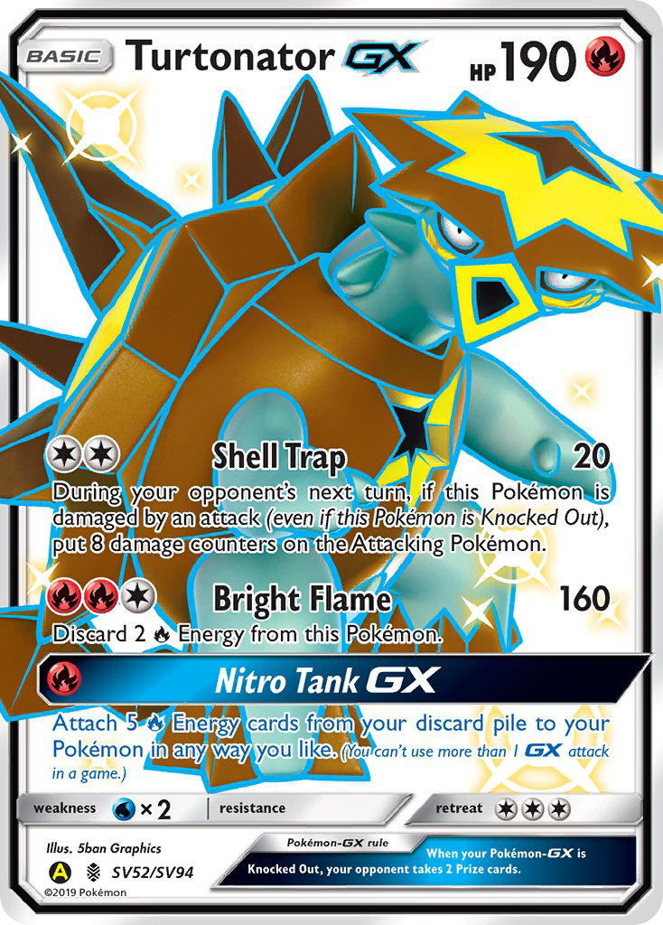 Turtonator-GX - Hidden Fates Shiny Vault - #SV52 - Pokemon TCG card