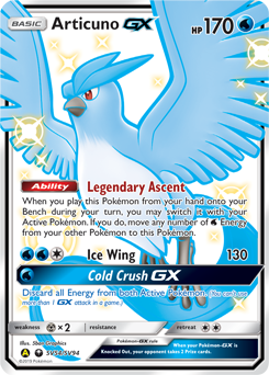 Articuno-GX - Hidden Fates Shiny Vault - #SV54 - Pokemon TCG card