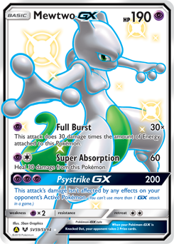 Mewtwo-GX - Hidden Fates Shiny Vault - #SV59 - Pokemon TCG card