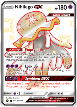 Nihilego-GX #SV62 Nihilego-GX - Hidden Fates Shiny Vault - #SV62 - Pokemon TCG card