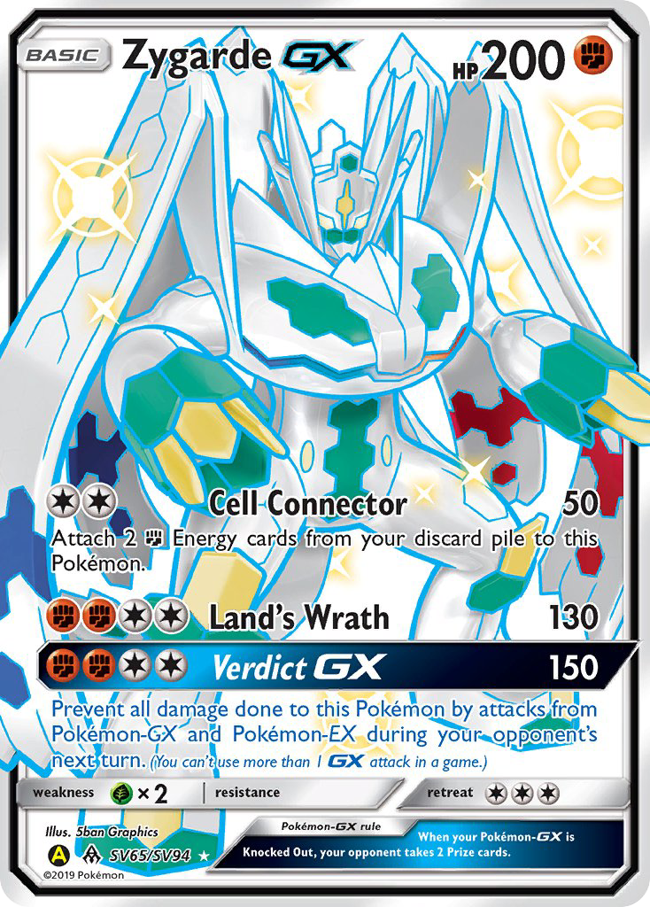 Zygarde-GX - Hidden Fates Shiny Vault - #SV65 - Pokemon TCG card