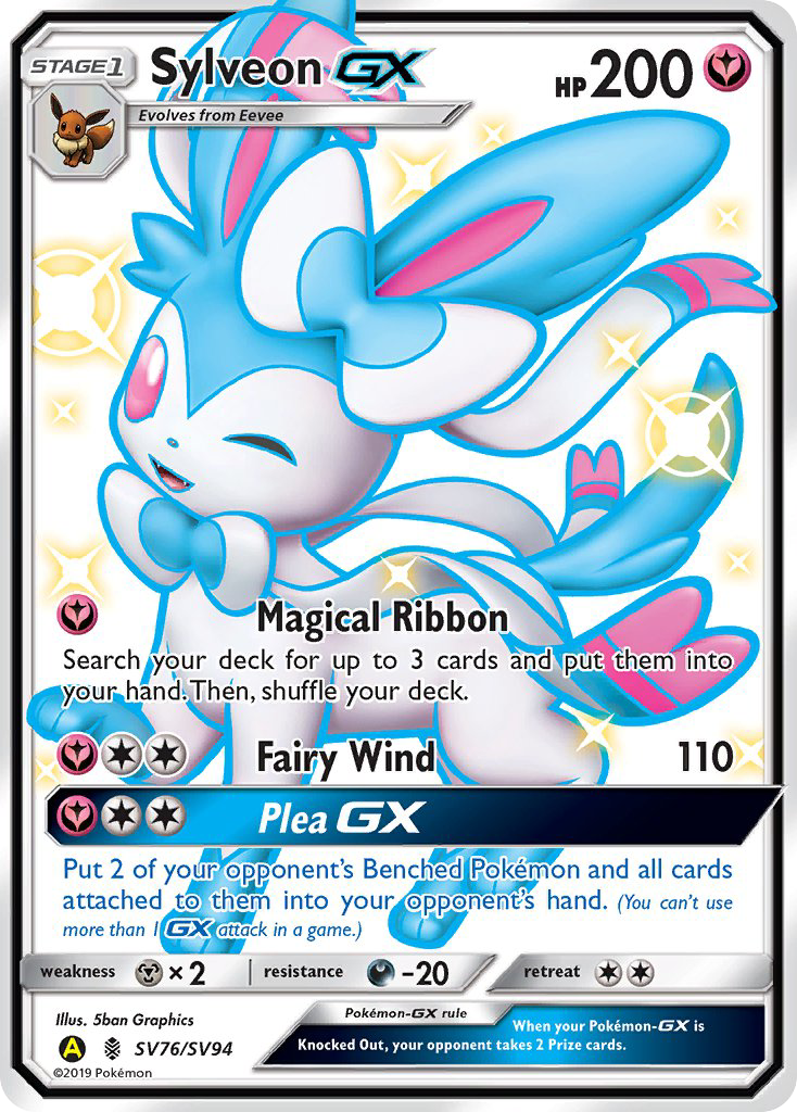 Sylveon-GX - Hidden Fates Shiny Vault - #SV76 - Pokemon TCG card
