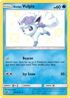 Alolan Vulpix - Hidden Fates Shiny Vault - #SV8 - Pokemon TCG card