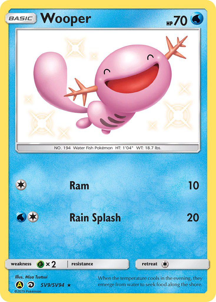 Wooper - Hidden Fates Shiny Vault - #SV9 - Pokemon TCG card