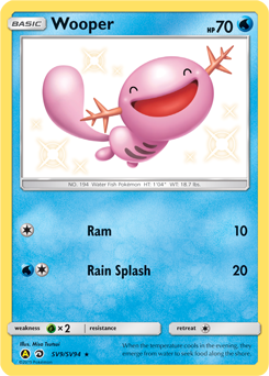 Wooper #SV9 Wooper - Hidden Fates Shiny Vault - #SV9 - Pokemon TCG card